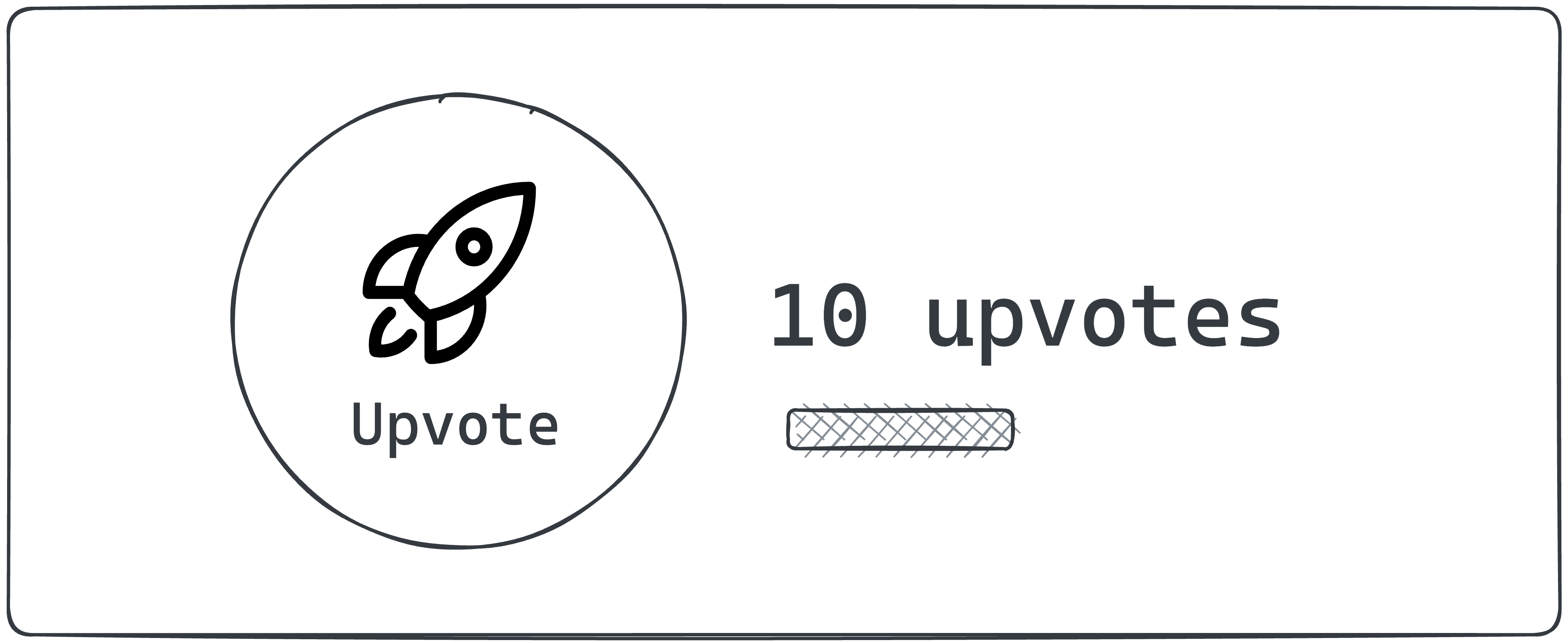 The upvote counter illustrated.